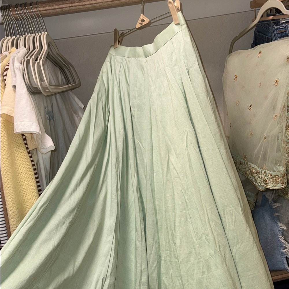 Elegant Mint Green Embroidered Lehenga - Picture 7 of 9